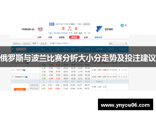 俄罗斯与波兰比赛分析大小分走势及投注建议